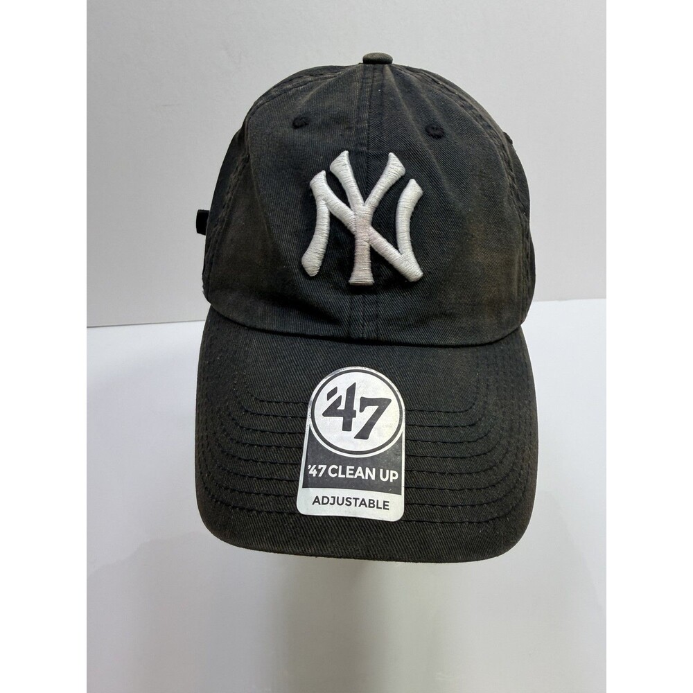47 Brand New York Yankees MLB Clean Up Adjustable Baseball Cap Hat Black OSFA